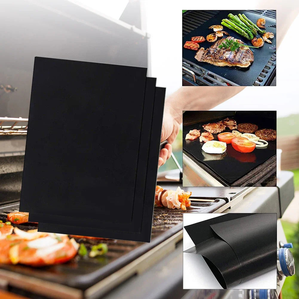 6 Pcs Tapis de barbecue Antiadhésif Tapis de gril Réutilisable